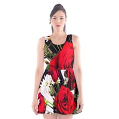 Roses 1 1 Scoop Neck Skater Dress