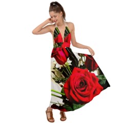 Roses 1 1 Backless Maxi Beach Dress