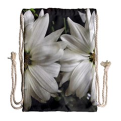 Daisies Drawstring Bag (large) by bestdesignintheworld