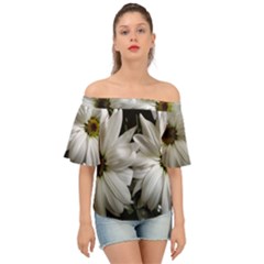 Daisies Off Shoulder Short Sleeve Top by bestdesignintheworld