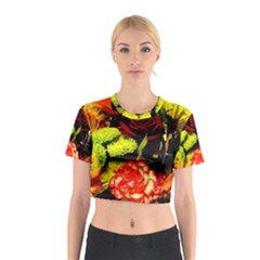 Flowers 1 1 Cotton Crop Top by bestdesignintheworld