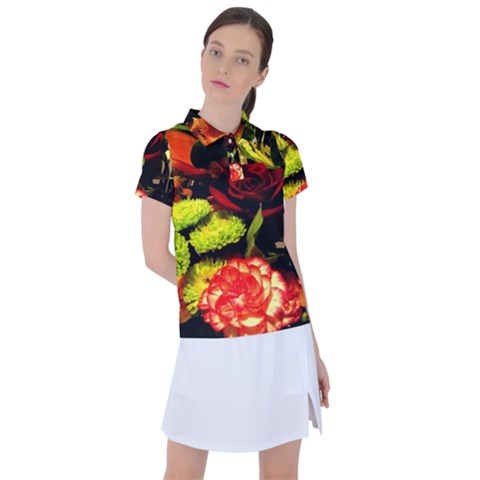 Flowers 1 1 Women s Polo Tee by bestdesignintheworld