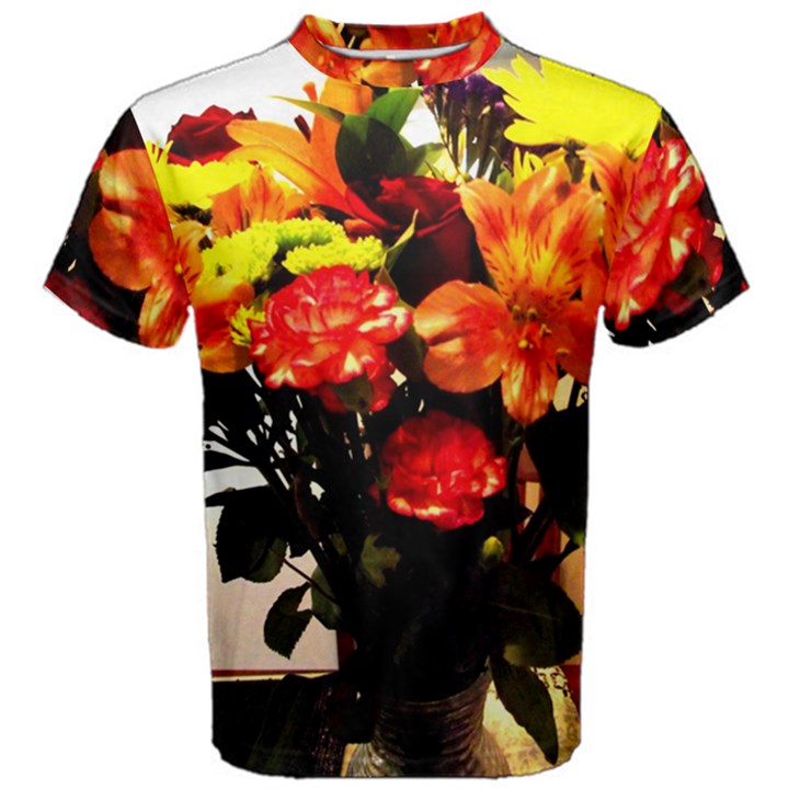 Flowers In A Vase 1 2 Men s Cotton Tee