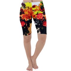 Flowers In A Vase 1 2 Cropped Leggings  by bestdesignintheworld