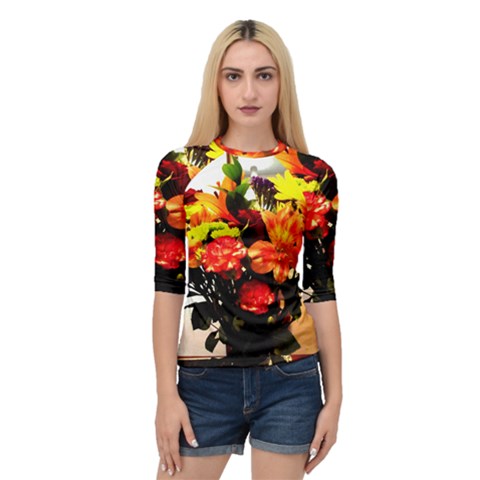 Flowers In A Vase 1 2 Quarter Sleeve Raglan Tee by bestdesignintheworld