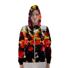 Flowers In A Vase 1 2 Women s Hooded Windbreaker by bestdesignintheworld