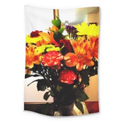 Flowers In A Vase 1 2 Large Tapestry by bestdesignintheworld