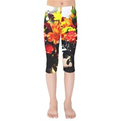 Flowers In A Vase 1 2 Kids  Capri Leggings  by bestdesignintheworld