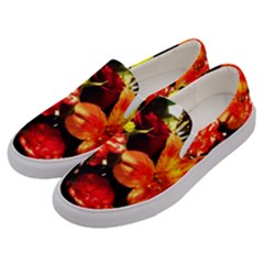 Flowers In A Vase 1 2 Men s Canvas Slip Ons by bestdesignintheworld