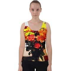 Flowers In A Vase 1 2 Velvet Tank Top by bestdesignintheworld