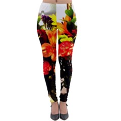 Flowers In A Vase 1 2 Lightweight Velour Leggings by bestdesignintheworld