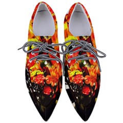 Flowers In A Vase 1 2 Women s Pointed Oxford Shoes by bestdesignintheworld