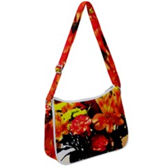 Flowers In A Vase 1 2 Zip Up Shoulder Bag by bestdesignintheworld