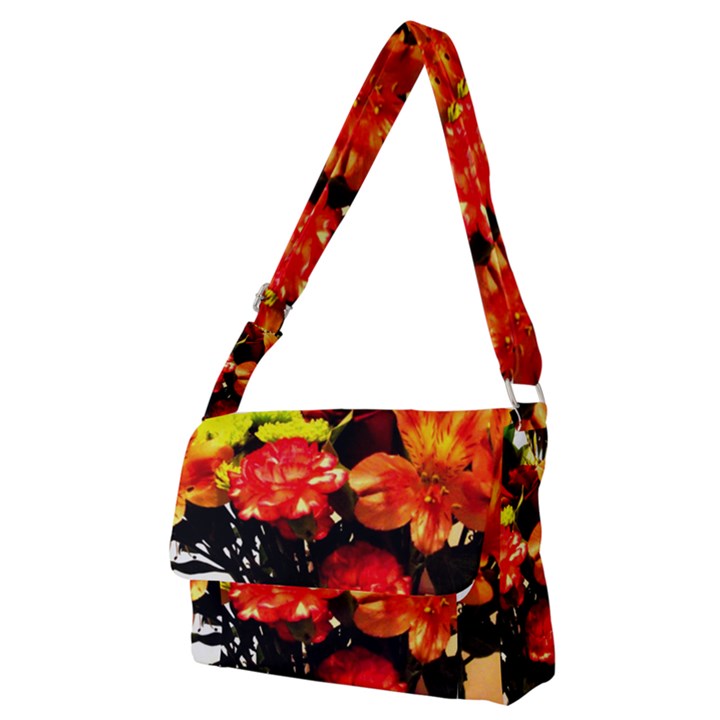 Flowers In A Vase 1 2 Full Print Messenger Bag (M)