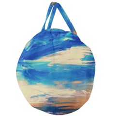 Skydiving 1 1 Giant Round Zipper Tote by bestdesignintheworld