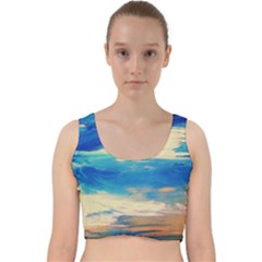 Skydiving 1 1 Velvet Racer Back Crop Top by bestdesignintheworld