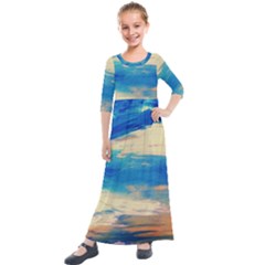 Skydiving 1 1 Kids  Quarter Sleeve Maxi Dress by bestdesignintheworld