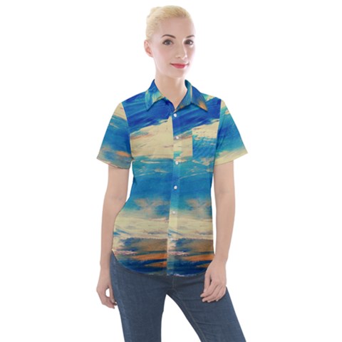 Skydiving 1 1 Women s Short Sleeve Pocket Shirt by bestdesignintheworld