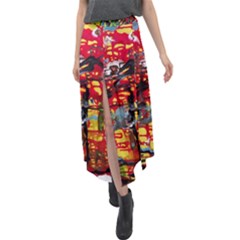 July 1 1 Velour Split Maxi Skirt by bestdesignintheworld