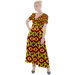 Rby-c-1-3 Button Up Short Sleeve Maxi Dress