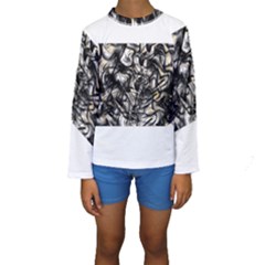 Marble Texture Kids  Long Sleeve Swimwear