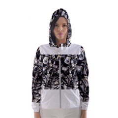 Marble Texture Women s Hooded Windbreaker