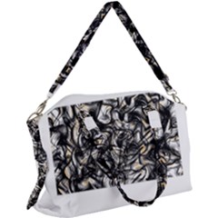 Marble Texture Canvas Crossbody Bag