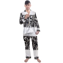 Marble Texture Men s Satin Pajamas Long Pants Set