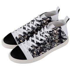 Marble Texture Men s Mid-top Canvas Sneakers