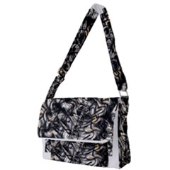 Marble Texture Full Print Messenger Bag (s) by letsbeflawed