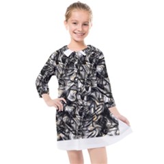 Marble Texture Kids  Quarter Sleeve Shirt Dress