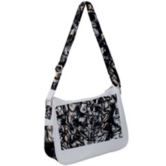 Marble Texture Zip Up Shoulder Bag