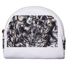 Marble Texture Horseshoe Style Canvas Pouch