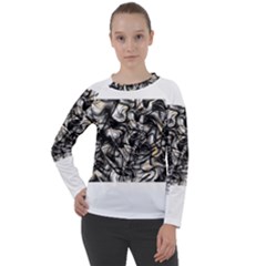 Marble Texture Women s Long Sleeve Raglan Tee