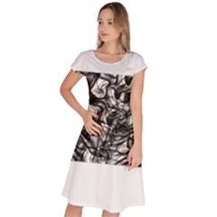 Marble Texture Classic Short Sleeve Dress