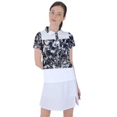 Marble Texture Women s Polo Tee