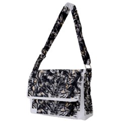 Marble Texture Full Print Messenger Bag (l)