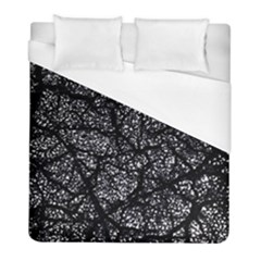 Black And White Dark Abstract Texture Print Duvet Cover (full/ Double Size) by dflcprintsclothing