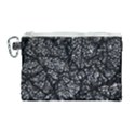 Black And White Dark Abstract Texture Print Canvas Cosmetic Bag (Large) View1