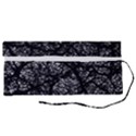 Black And White Dark Abstract Texture Print Roll Up Canvas Pencil Holder (S) View2