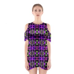 Abstract-r-5 Shoulder Cutout One Piece Dress by ArtworkByPatrick