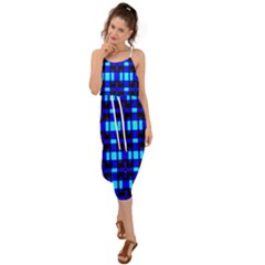 Abstract-r-6 Waist Tie Cover Up Chiffon Dress