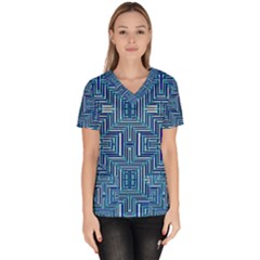 Abstract-r-7 Women s V-neck Scrub Top by ArtworkByPatrick