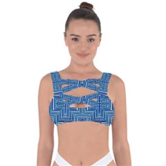 Abstract-r-7 Bandaged Up Bikini Top