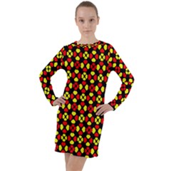 Rby-c-2-1 Long Sleeve Hoodie Dress