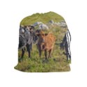 Cows At Countryside, Maldonado Department, Uruguay Drawstring Pouch (XL) View1