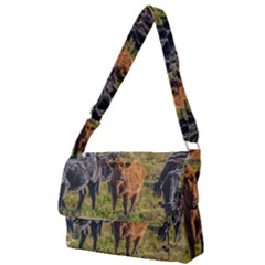 Cows At Countryside, Maldonado Department, Uruguay Full Print Messenger Bag (s) by dflcprints