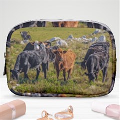 Cows At Countryside, Maldonado Department, Uruguay Make Up Pouch (small) by dflcprints