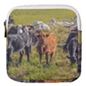 Cows At Countryside, Maldonado Department, Uruguay Mini Square Pouch View1