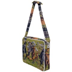 Cows At Countryside, Maldonado Department, Uruguay Cross Body Office Bag by dflcprints